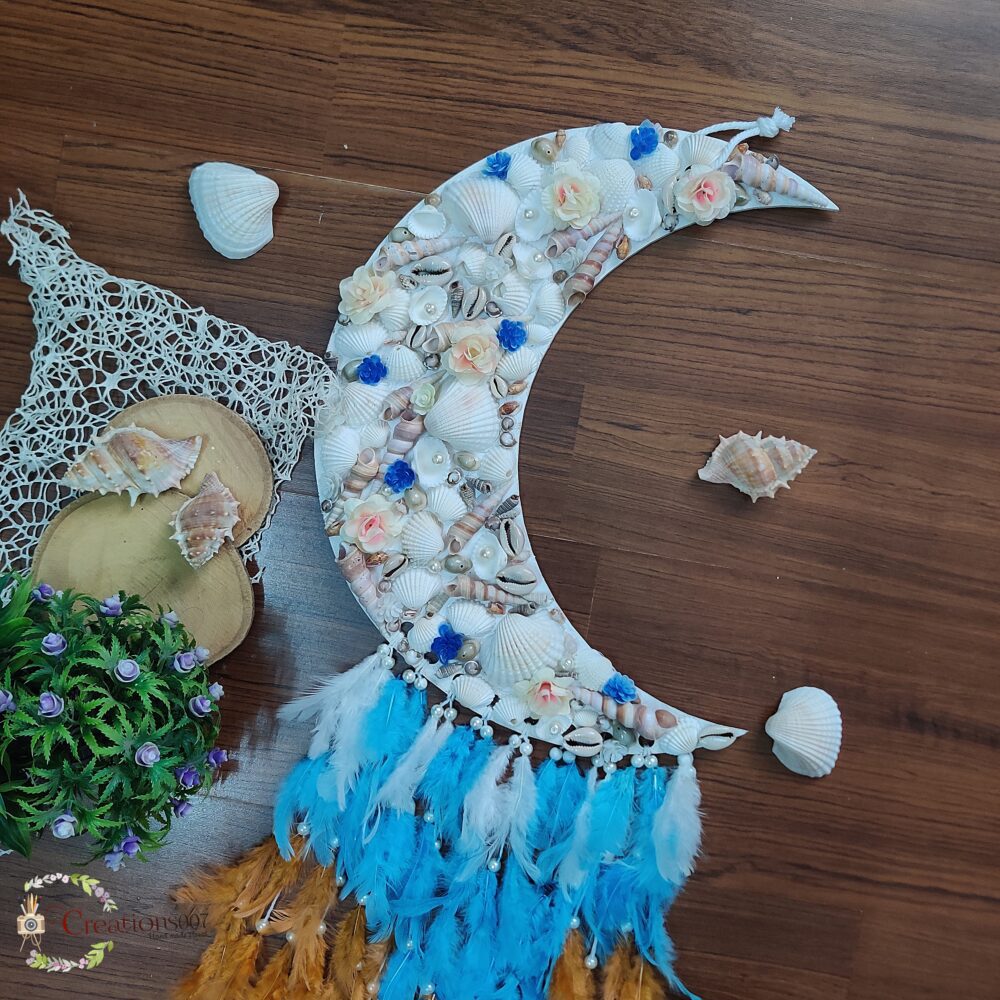 Sea Shell Moon Wall Hanging