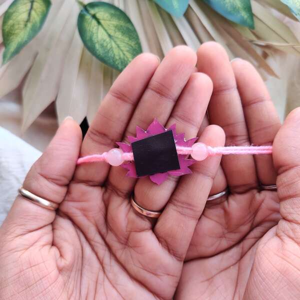 Handmade Rakhi - Lotus Hand-Painted Rakhi