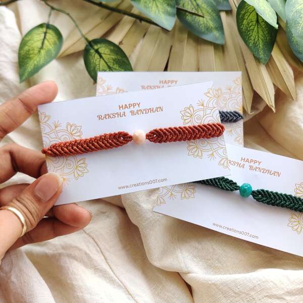 Handmade Rakhi | Knot Of Pearl