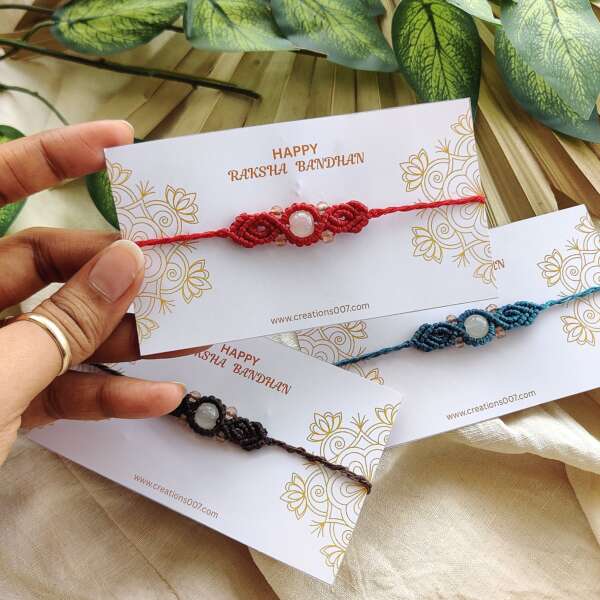Handmade Rakhi | Knotted Bead Rakhi