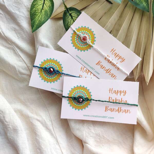 Handmade Rakhi | Macrame Beaded Rakhi